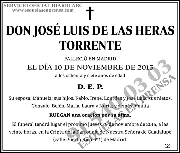José Luis de las Heras Torrente